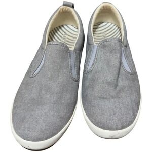 TAOS Dandy Sneakers Gray Canvas Slip On Shoes Athleisure Travel Resortwear SZ 10